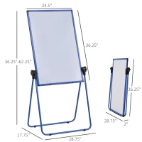 Vinsetto Foldable and Adjustable U-Stand Double Sided Whiteboard Chalkboard Easel(m-3)