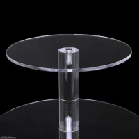 HomCom 6 Tier Cupcake Stand Circle Acrylic Wedding Party Cake Stand Bakeware, Transparent(m-7)