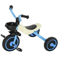 Qaba 3 Wheel Foldable Kids Tricycle Walking Toddler Bike for for 3-5 Year-old Boys & Girls Blue(m-1)