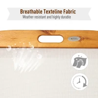 Outsunny Outdoor Texteline Chaise Lounger w/ Wheels(m-6)