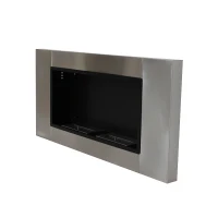 HOMCOM Ventless Bio Ethanol Fireplace Recessed Wall Mounted Heater(m-6)