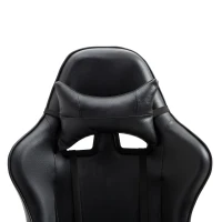 HOMCOM Executive Gaming Racing Office Chair Ergonomic Recliner Adjustable Swivel PU Padded Home Office Black(m-7)