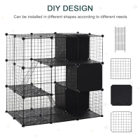 PawHut Spacious Chinchilla Cage - Multi-Level with Doors, Storage Shelf, 41.25" L x 27.5" W x 41.25" H, Ideal for Small Animals(m-3)