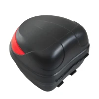 HOMCOM Detachable Scooter Motorcycle Trunk 35L Tour Tail Carrier Lockable Black(m-4)