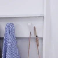 HOMCOM 3 Tier Leaning Ladder Shelf Wall Storage Display Rack Bookcase Plant Flower Stand White, (26.25"Lx15.25"Wx77.25"H)(m-11)