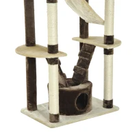 PawHut 71-inch Multilevel Condo Cat Tree Scratching House(m-10)