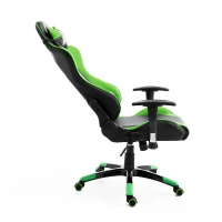 HOMCOM Executive Gaming Racing Office Chair with Waist Neck Cushions 360° Swivel (Green/Black)(m-5)