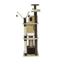 PawHut 71-inch Multilevel Condo Cat Tree Scratching House(m-6)