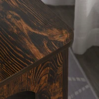 PawHut 2-Level Cat Tree Wooden Activity Tower for Pets with Super Soft Cushions, Fun Cat Feather Rope, and Scratch Posts(m-10)