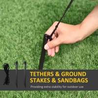 HOMCOM 8ft Christmas Inflatable Decorated Christmas Tree, Outdoor Blow-Up Yard Decoration with LED Lights Display(m-7)