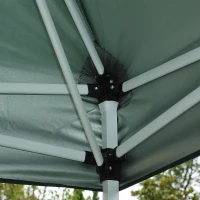 Outsunny 13' x 13' Adjustable Height Easy Pop Up Canopy Party Tent - Green(m-5)