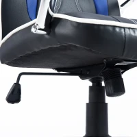 HomCom Executive Swivel Race Office Chair Adjustable Height W/ High Back Blue(m-7)