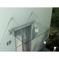 HomCom Laminated Glass Door Canopy Awnings Brush Stainless Support System Connecting Mounting Kit(m-2)