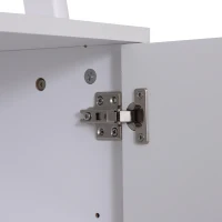 HOMCOM 3 Tier Ladder Bookcase Storage Cabinet Home Organizer Living Room White(m-9)