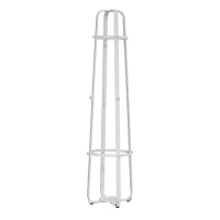 Monarch 72" Industrial Modern 12-Hanging Peg Metal Coat Tree Hanger Rack with Umbrella Holder - White Finish(m-1)