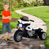 Qaba 6V Kids Ride On Police Motorcycle Electric Battery Powered Trike Car Toy Gift(m-1)