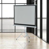 HOMCOM 100" Projection Screen 4:3 Ratio Manual Pull-down Foldable Adjustable(m-1)