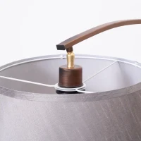 HOMCOM Arched Floor Lamp, Modern Standing Lamp with Foot Switch & Metal Base, Corner Reading Lamps Tall Pole Light for Office Bedroom Living Room, Grey(m-11)