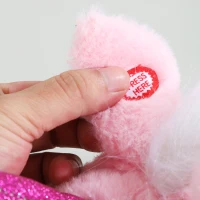 Qaba Unicorn Rocking Horse Toy with Sound for Kids  Wooden Plush Ride-On Rocker Battery Operated - Pink(m-12)