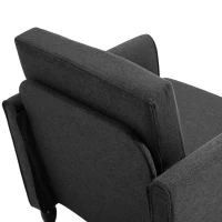 HOMCOM Single Armchair Cushion Padded Sofa Chair Wooden Seat Living Room Furniture(m-6)