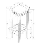 Monarch 32" Symmetrical Carving Design 2-Tier Wood Grain-Look Plant Stand Side Accent Table - Cappuccino Brown Finish(m-4)