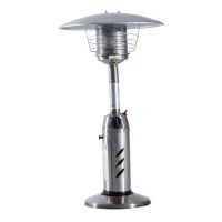 Outsunny Infrared Tabletop Patio Heater Outdoor Propane Butane Gas Stainless - Silver(m-2)
