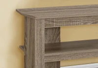 Monarch 42" Contemporary Wood Grain-Look Open Concept Storage Shelf Console TV Stand - Dark Taupe Finish(m-3)