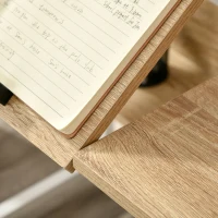 HOMCOM Drafting Table, Adjustable Drawing Desk, Multifunctional Writing Desk with 15-Level Tiltable Tabletop and Storage Shelf for Home Office, Natural(m-13)