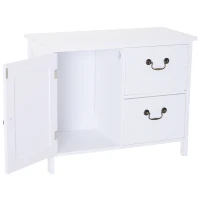 HOMCOM Storage Cabinet Floor Cabinet Drawer with Knob MDF(m-7)