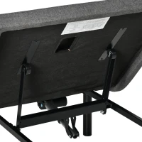 HOMCOM Queen Adjustable Bed Frame, Ergonomic Zero Gravity Power Bed Base with Head and Foot Incline, Memory, and Wireless Remote, Grey(m-16)