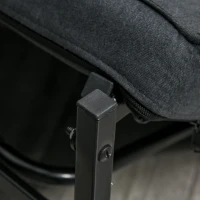 HOMCOM 4-in-1 Multi Function Folding Single Sofa Bed with Retractable Footrest, Convertible Sleeper with Adjustable Backrest For Living Room and Small Spaces, Dark Grey(m-11)