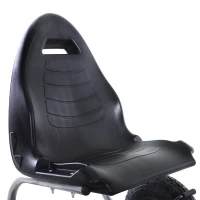 Aosom Pedal Go Kart, 4 Wheels Pedal Ride On for Boys & Girls with Rubber Wheels, Adjustable Seat & Sharp Handling - Blue(m-12)