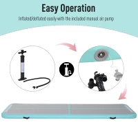 Soozier Inflatable Gymnastic Tumbling Mat Air Track Floor Yoga Cheerleading Exercise Pad(m-7)