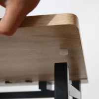 HOMCOM Writing Desk, 31.5" Folding Table for Small Space, Computer Desk with Metal Frame, Space-Saving Workstation for Home Office, Black(m-14)