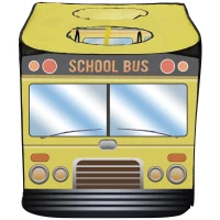 Qaba Kids School Bus Play Tent Pop-up Portable & Foldable Yellow(m-7)