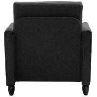 HOMCOM Single Armchair Cushion Padded Sofa Chair Wooden Seat Living Room Furniture(m-5)