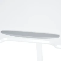 Vinsetto Foldable Computer Desk on Rolling Wheels Height Adjustable Tilt 90° White(m-10)