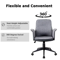 Vinsetto Modern Home Office Chair Executive Computer Task Seat Height Adjustable Swivel Rock(m-7)