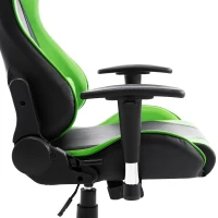 HOMCOM Executive Gaming Racing Office Chair with Waist Neck Cushions 360° Swivel (Green/Black)(m-8)