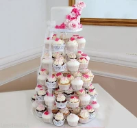 HomCom 6 Tier Cupcake Stand Circle Acrylic Wedding Party Cake Stand Bakeware, Transparent(m-1)