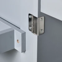 HOMCOM Folding Sewing Table, Rolling Utility Work Station Side Desk with 3-Tier Storage Bins, Shelf, and Lockable Casters, Grey(m-13)