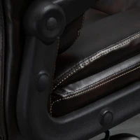 Vinsetto Big and Tall 400lbs Executive Office Chair with Wide Seat, Computer Desk Chair with High Back PU Leather Ergonomic Upholstery, Adjustable Height and Swivel Wheels, Brown(m-15)
