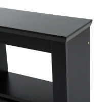 HOMCOM Triple Wall Mounted Media Storage Floating CD DVD Shelves Rack Hanging Organizer Unit Black(m-7)