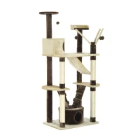 PawHut 71-inch Multilevel Condo Cat Tree Scratching House(m-4)