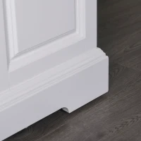 HomCom Rolling Kitchen Island Trolley Storage Cart with Drawers, Door Cabinet, Adjustable Shelves for Dining Room, White(m-11)