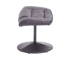 HomCom Ergonomic Faux Leather Lounge Armchair Recliner And Ottoman Set - Dark Brown(m-17)