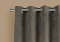 Monarch 52" x 95" Room Darkening Curtain Panels (Set of 2), Textured Finish - Taupe(m-3)