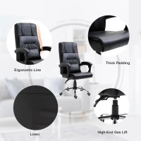 Vinsetto Executive Head Massage Office Chair 360° Swivel Adjustable Height Black(m-6)