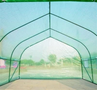 11.5'L x 10'W Medium Steeple Greenhouse - Easy Set Up - Green/Steel(m-2)