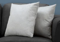 Monarch 18" x 18" Feathered Velvet Throw Pillow (Set of 2) - Light Grey(m-2)